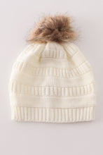 Ivory pompom cable beanie - ARIA KIDS