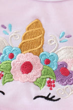 Pink unicorn embroidery lace girl bubble - ARIA KIDS