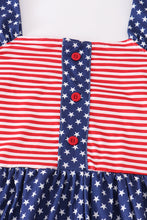 Patriotic star flag print women dress - ARIA KIDS