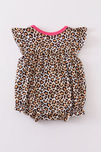 Leopard print I love MOM embroidery girl bubble - ARIA KIDS