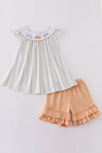 Stripe car embroidery girl set - ARIA KIDS