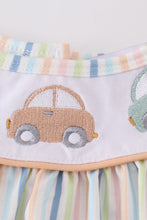 Stripe car embroidery girl set - ARIA KIDS