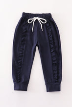 Navy AU tiger embroidery girl sweatpants - ARIA KIDS