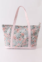 Pink floral plaid tote bag - ARIA KIDS