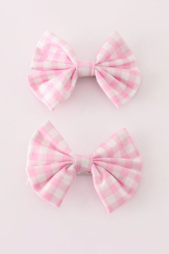 Pink piggie hair bow - ARIA KIDS