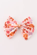 Pumpkin floral print 1pc hair bow - ARIA KIDS