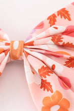 Pumpkin floral print 1pc hair bow - ARIA KIDS