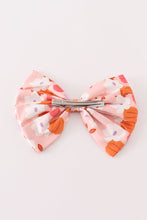 Pumpkin floral print 1pc hair bow - ARIA KIDS