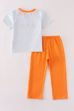 Blue stripe pumpkin french knot boy set - ARIA KIDS