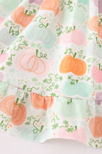 Pumpkin print ruffle girl set - ARIA KIDS