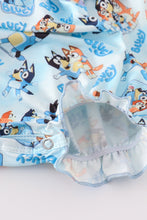 Blue character girl ruffle bubble - ARIA KIDS