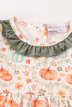 Green pumpkin ruffle girl pants set - ARIA KIDS