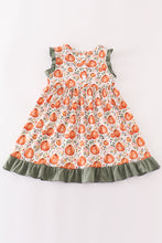 Green pumpkin ruffle dress - ARIA KIDS