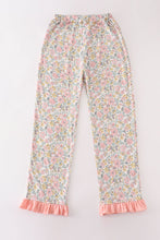 Pink floral print mom pajamas pants - ARIA KIDS