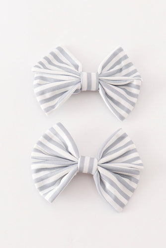 Stripe piggie hair bow - ARIA KIDS