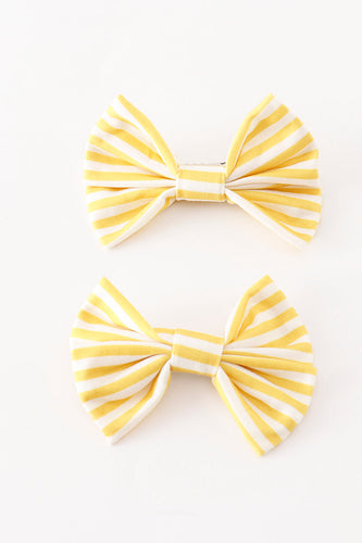 Gold piggie hair bow - ARIA KIDS