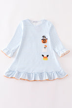 Halloween pumpkin ghost stripe applique dress - ARIA KIDS