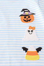 Halloween pumpkin ghost stripe applique dress - ARIA KIDS