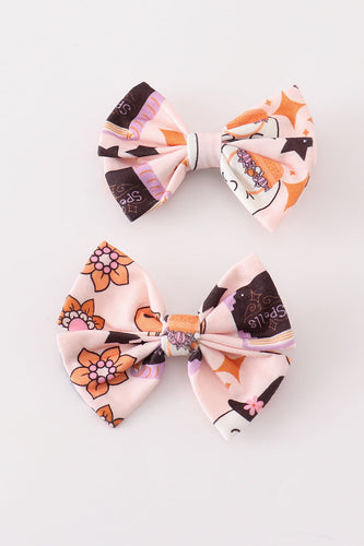 Happy halloween piggie hair bow - ARIA KIDS