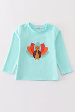 Green turkey applique boy top - ARIA KIDS