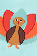 Green turkey applique boy top - ARIA KIDS