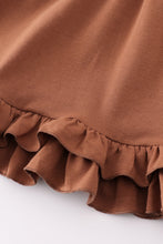 Chocolate ruffle girl dress - ARIA KIDS