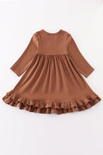 Chocolate ruffle girl dress - ARIA KIDS