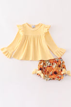 Beige velvet pumpkin girl baby set - ARIA KIDS