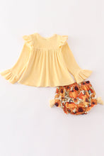 Beige velvet pumpkin girl baby set - ARIA KIDS