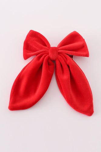 Red velvet girl hair sailor bow - ARIA KIDS