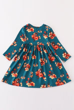 Green floral print mom&me dress - ARIA KIDS