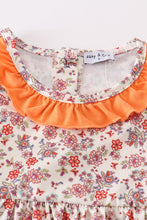 Coral floral cow applique dress - ARIA KIDS