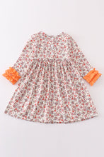 Coral floral cow applique dress - ARIA KIDS