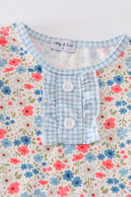 Pink&blue floral print girl set - ARIA KIDS