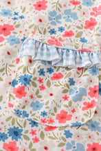 Pink&blue floral print girl set - ARIA KIDS