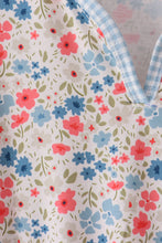 Pink&blue floral print women dress - ARIA KIDS