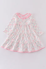 Pink floral ruffle girl dress - ARIA KIDS