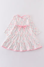 Pink floral ruffle girl dress - ARIA KIDS