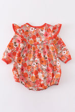 Fall floral print ruffle bubble - ARIA KIDS