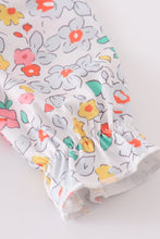 Pink floral print girl bloomer set - ARIA KIDS