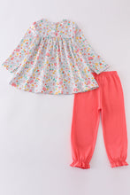 Pink floral print girl set - ARIA KIDS