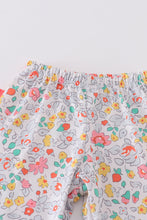 Pink floral print girl pajamas set - ARIA KIDS