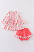 Valentine floral bow girl bloomer set - ARIA KIDS