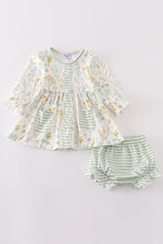 Green botanical girl bloomer set - ARIA KIDS