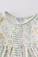 Green botanical girl bloomer set - ARIA KIDS