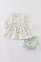 Green botanical girl bloomer set - ARIA KIDS