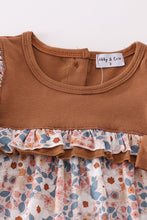 Brown floral print dress - ARIA KIDS