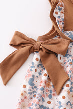 Brown floral print dress - ARIA KIDS