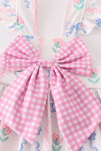 Floral bow girl bloomer set