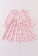 Valentine's day heart envelope embroidery plaid girl dress - ARIA KIDS